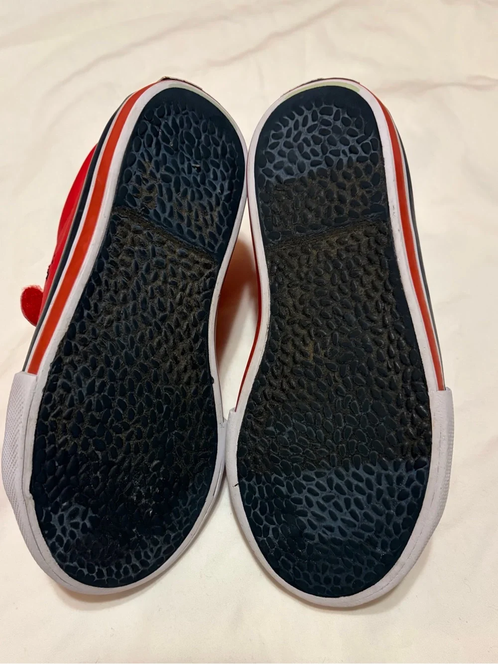 Ralph Lauren Kids' Red Polo Logo Velcro Sneakers
